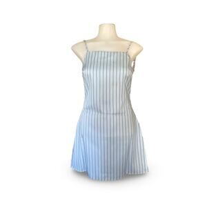 Nordstrom 💙 Tie-Back Pinstripe Mini Dress — NWT Chic